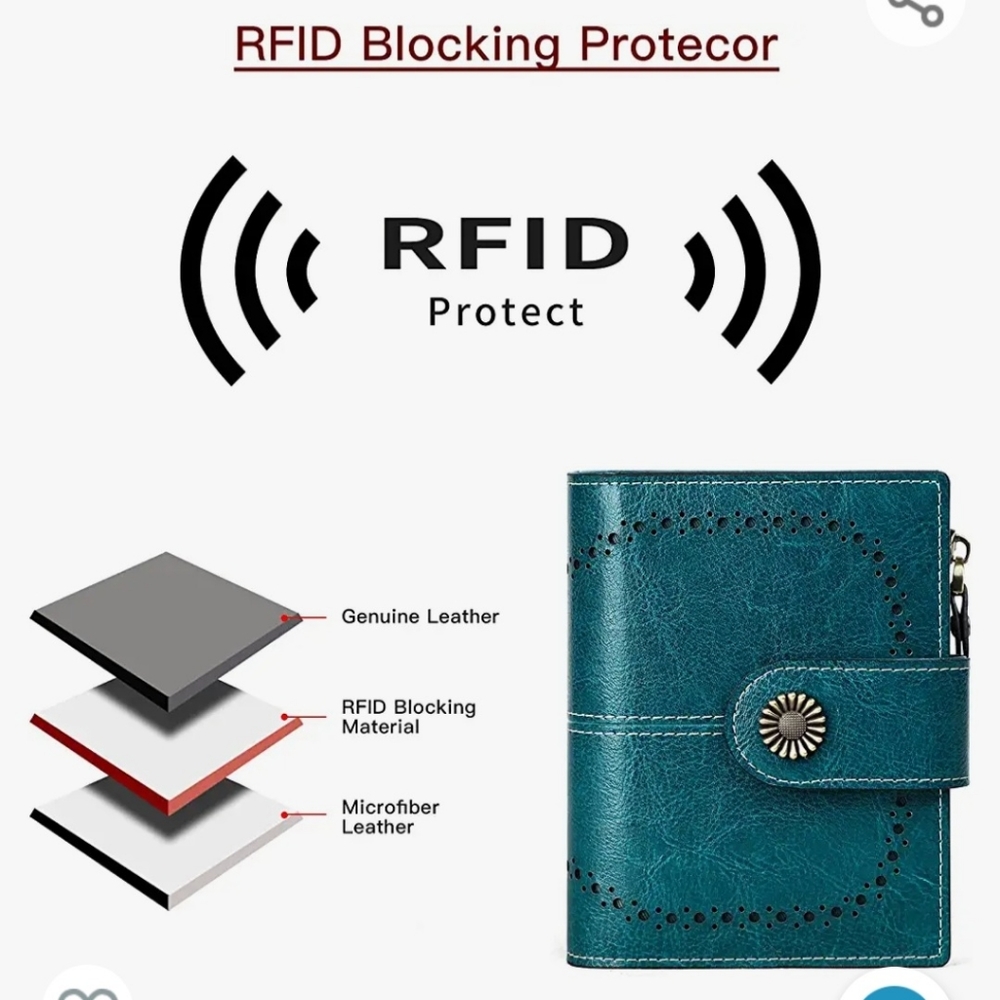 NIB Seammer Bifold Leather Wallet - Picture 8 of 9